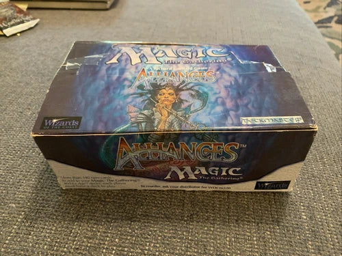 MTG:  ALLIANCES empty Booster Pack display box, NO CARDS, 1996